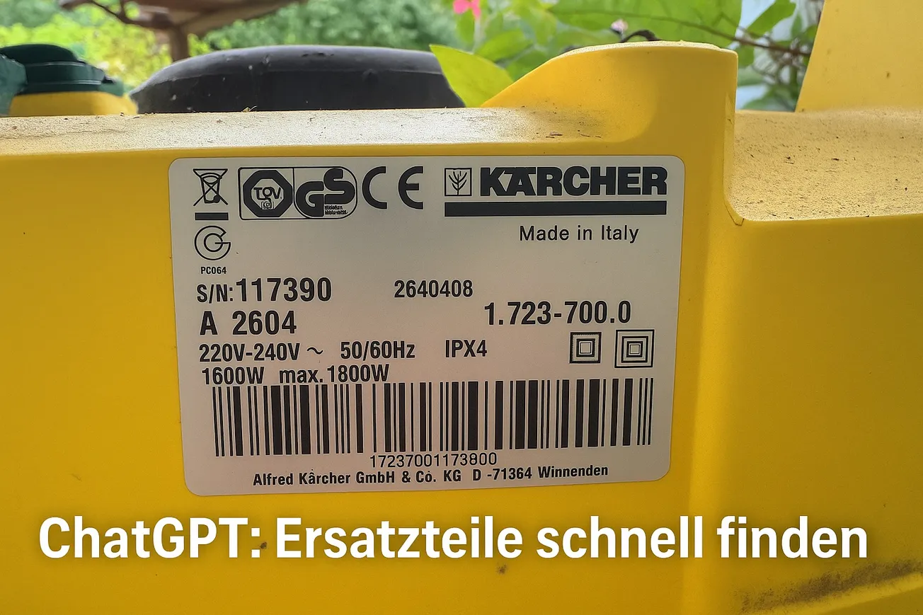 ChatGPT: Ersatzteile für Geräte schnell finden