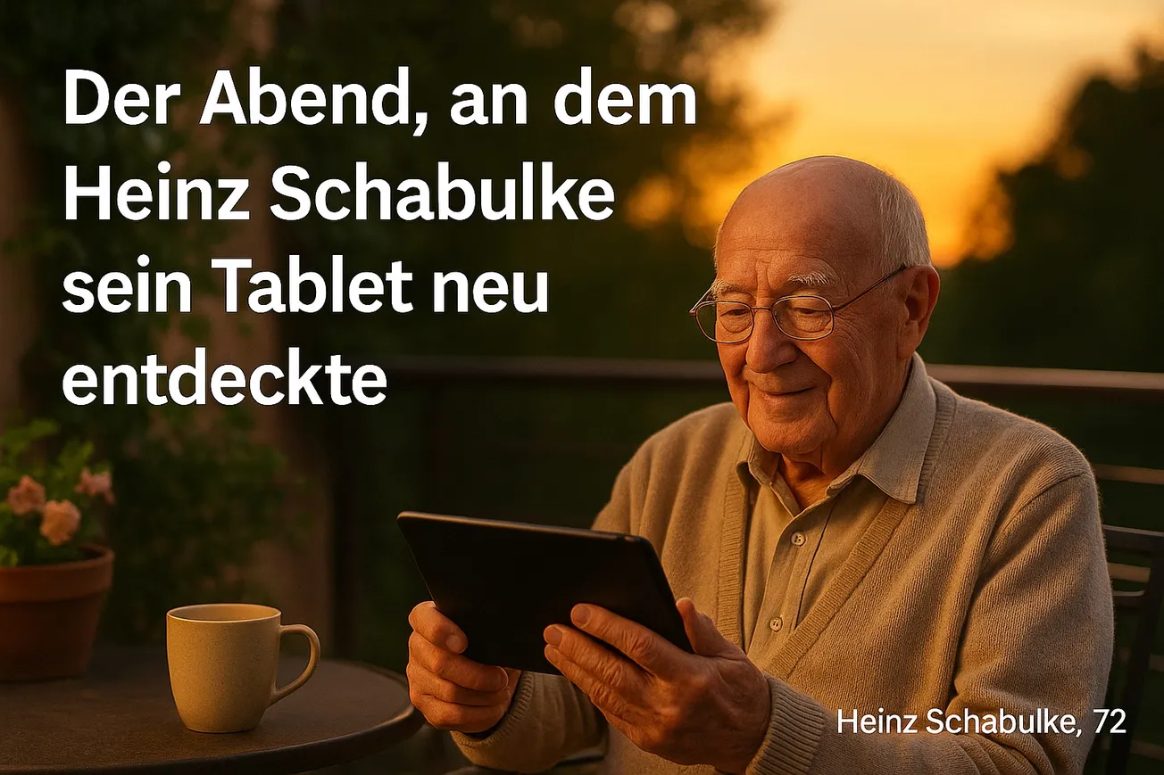 Der Abend, an dem Heinz Schabulke sein Tablet neu entdeckte