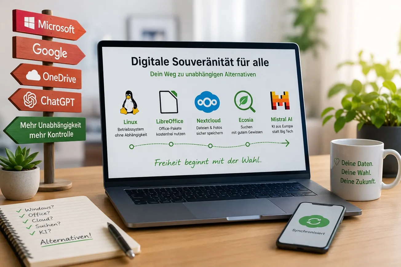 Raus aus der Abhängigkeit von Microsoft, Google & Co. – einfacher als gedacht?